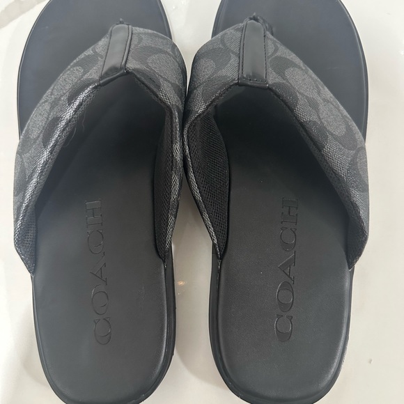Coach Black Monogrammed Sandals-Size 9D - Picture 4 of 7